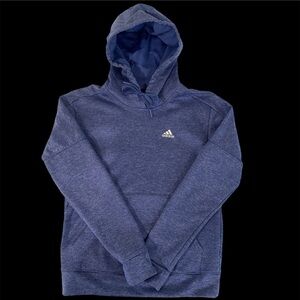 Adidas Women Climawarm Blue Long Sleeve Pullover Pocket Hoodie Sweatshirt XS 062